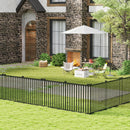 2 Piece 80 x 51 Inch Vinyl Picket Fence for Garden