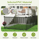 2 Piece 80 x 51 Inch Vinyl Picket Fence for Garden