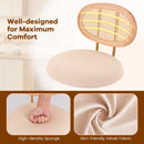 2 Pieces Bar Chairs with PE Rattan Backrest-360°Swivel and Height Adjustable