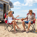 Folding Camping Chairs for Adults with Cup Holders (2-Pack)