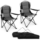 Folding Camping Chairs for Adults with Cup Holders (2-Pack)