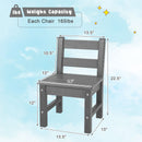 2 Pieces Kids Learning Chair set with Backrest
