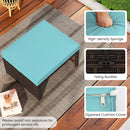Multipurpose Outdoor 2 Pieces Patio PE Rattan Ottomans Footstool