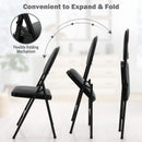 2/4 Pieces Padded Folding Dining Chairs with Backrest
