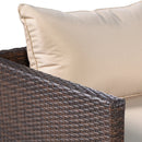 2 Pieces Patio Furniture Sofa Set with Cushions and Sofa Clips