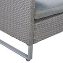 2 Pieces Patio Furniture Sofa Set with Cushions and Sofa Clips