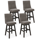 Set of 2 360¬∞ Swivel Bar Stool with Rubber Wood Legs Footrest
