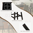 Set of 2 360¬∞ Swivel Bar Stool with Rubber Wood Legs Footrest