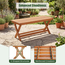 2-Seat Wooden Garden Patio Bench with X-Shaped Legs