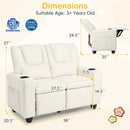 2-Seater Kids Recliner Double Toddler Sofa Chair with 2 Cup Holders