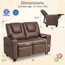 2-Seater Kids Recliner Double Toddler Sofa Chair with 2 Cup Holders