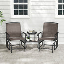 2-Seater Outdoor Glider Bench with Center Table
