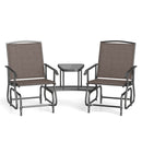 2-Seater Outdoor Glider Bench with Center Table