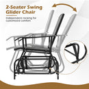 2-Seater Outdoor Glider Bench with Center Table