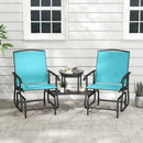 2-Seater Outdoor Glider Bench with Center Table