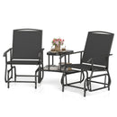 2-Seater Outdoor Glider Bench with Center Table