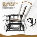 2-Seater Outdoor Glider Bench with Center Table