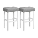 2 Pieces Counter Height Bar Stools with Sponge Padded Cushion