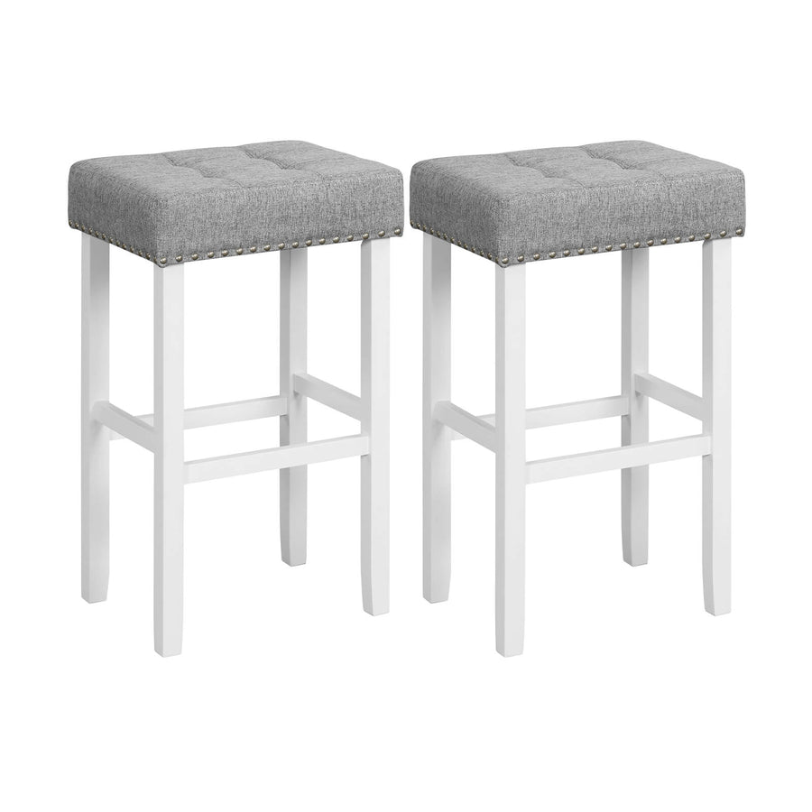 2 Pieces Counter Height Bar Stools with Sponge Padded Cushion