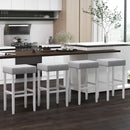 2 Pieces Counter Height Bar Stools with Sponge Padded Cushion