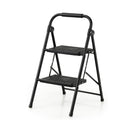 2-Step Folding Ladder with Wide Anti-Slip Pedal