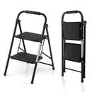 2-Step Folding Ladder with Wide Anti-Slip Pedal