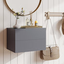 Wall Mounted Floating Nightstand with 2 Drawers