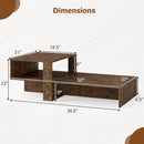 2-Tier Coffee Table with Open Storage Shelf