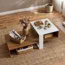2-Tier Coffee Table with Open Storage Shelf