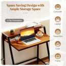 2 Tier Computer Desk PC Laptop Table Study Writing Home Office Workstation New