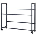 2-Tier Drink Crate Rack with 4 Universal Wheels for Beer and Water Kitchen and Bar