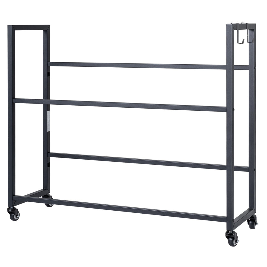 2-Tier Drink Crate Rack with 4 Universal Wheels for Beer and Water Kitchen and Bar