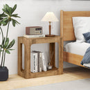2-Tier End Table with Storage Shelf for Living Room-Oak