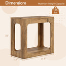 2-Tier End Table with Storage Shelf for Living Room-Oak