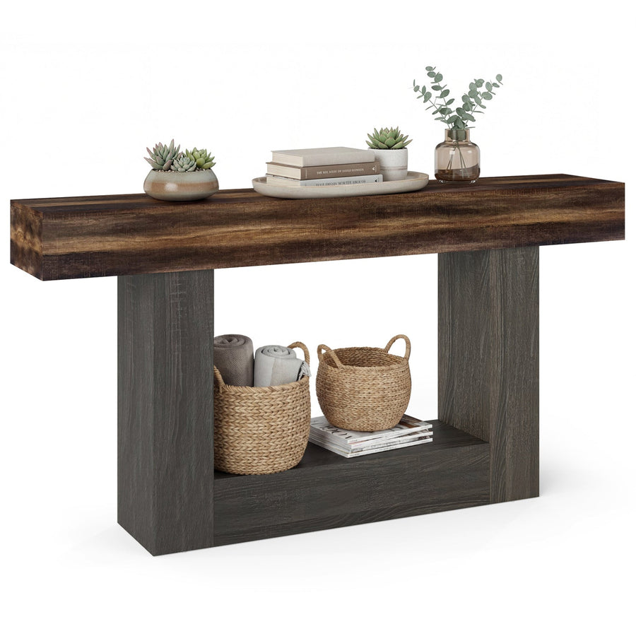 2-Tier Farmhouse Console Table 63
