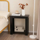 2-Tier Compact End Table with Storage Shelf