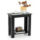 2-Tier Compact End Table with Storage Shelf
