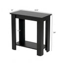 2-Tier Compact End Table with Storage Shelf