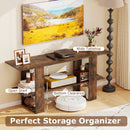 2-Tier TV Stand with Storage for TVs up to 55 Inch Console Table with Open Shelf
