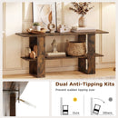 2-Tier TV Stand with Storage for TVs up to 55 Inch Console Table with Open Shelf