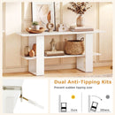 2-Tier TV Stand with Storage for TVs up to 55 Inch Console Table with Open Shelf