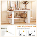 2-Tier TV Stand with Storage for TVs up to 55 Inch Console Table with Open Shelf