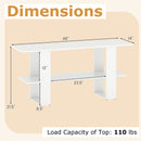 2-Tier TV Stand with Storage for TVs up to 55 Inch Console Table with Open Shelf