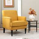Modern Upholstered Padded Accent Chair with Rubber Wood Legs