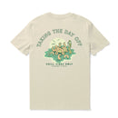 Hawaiian Tee For Men Taking the day off By Loindaflow Tee Crew Neck 100% Cotton - BEIGE