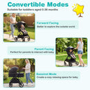 2 in 1 Baby Stroller with Bassinet Mode High Landscape with Reversible Seat and Canopy
