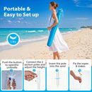Beach Shelter Umbrella with Side Panels UPF 50+ 6.5 ft