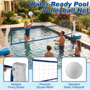 2-in-1 Pool Basketball Hoop & Volleyball Net with Weighted Base