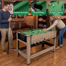 2-in-1 Swivel Game Table for Teens Adults-Brown