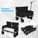 2-in-1 Wagon Bench Seat Combo Collapsible Beach Cart